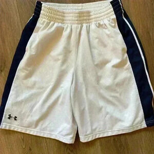 Under Armor Men's Sport Shorts white black medium‎ elastic waist drawstring